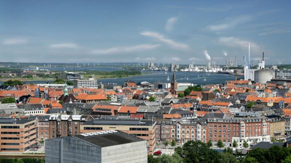 View over Aalborg