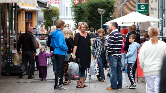 Walking street in Aalborg