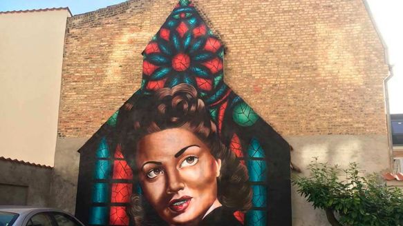 Burnon street art in Aalborg